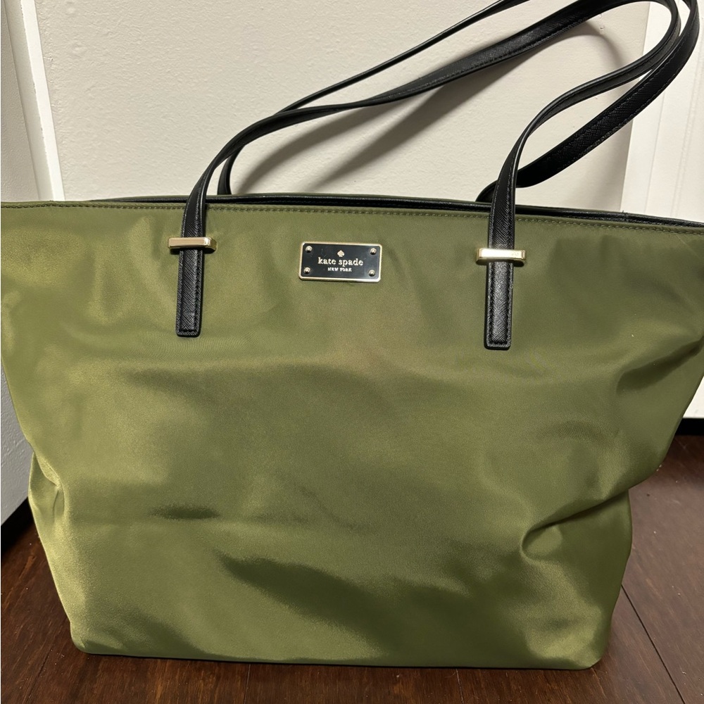 Kate Spade Green and Black Tote Bag